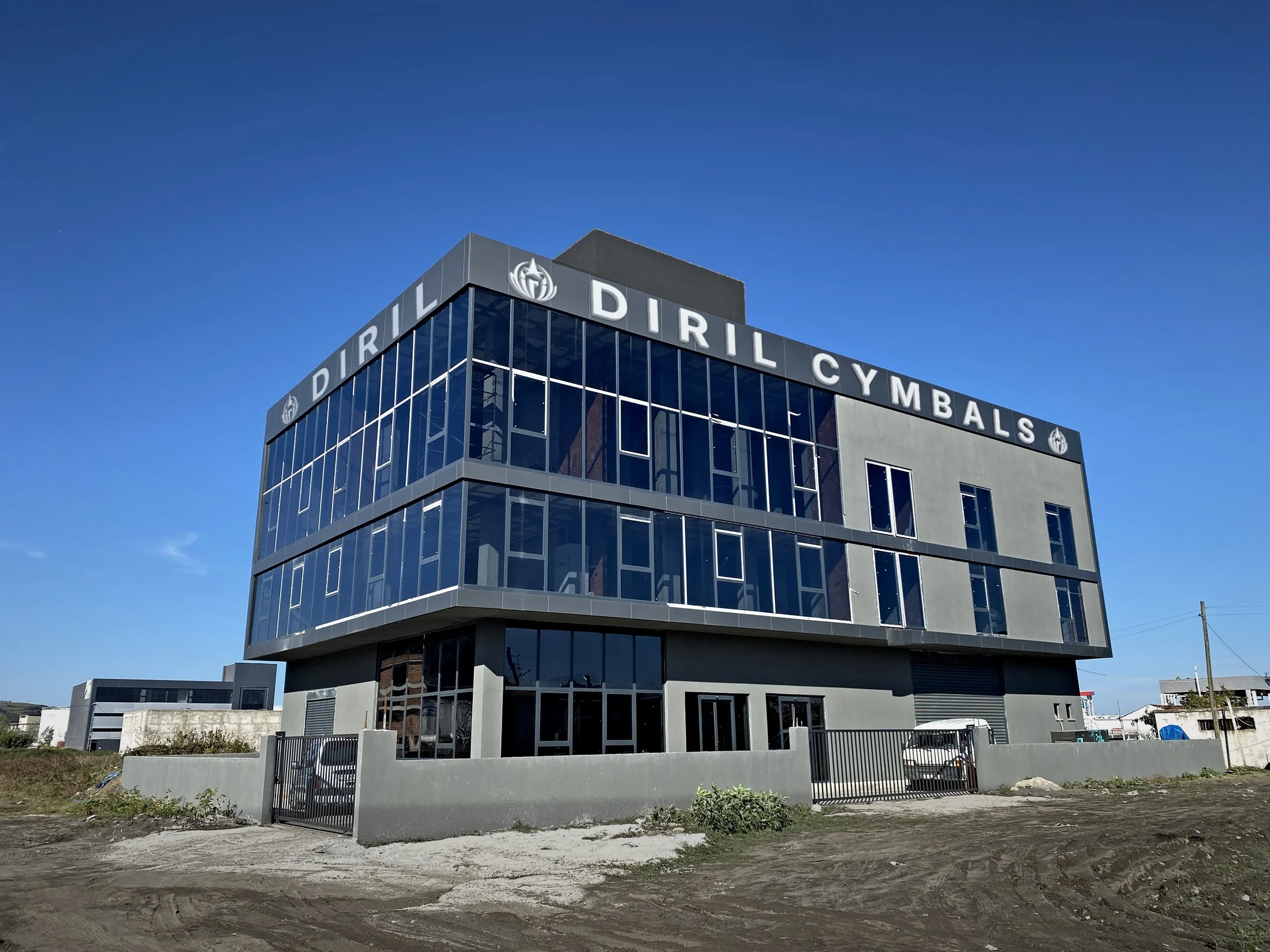 The Diril Cymbals factory in Samsun, Turkey, with the Diril sign on the roof